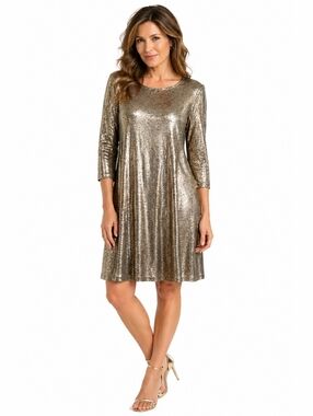 Gold Metallic Women's Dress